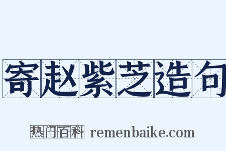 寄赵紫芝造句是什么意思的图片